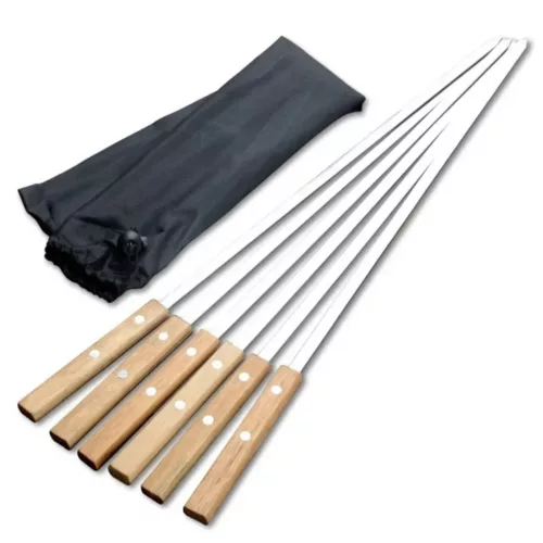 Brochettes métal réutilisables avec embout plat