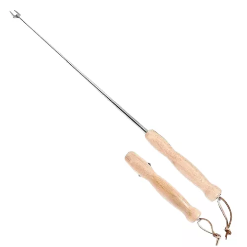 Fourchette barbecue télescopique manche bois