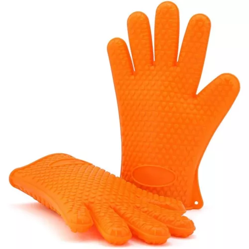Gant barbecue anti chaleur silicone texturé