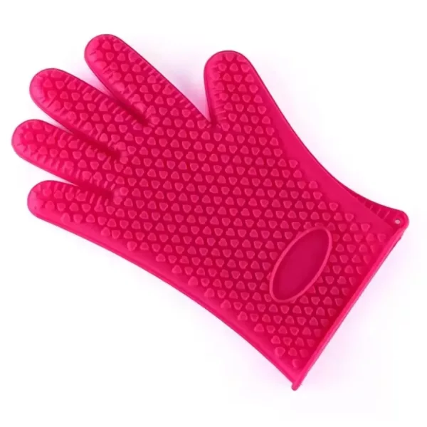 Gant barbecue anti chaleur silicone texturé – Image 9