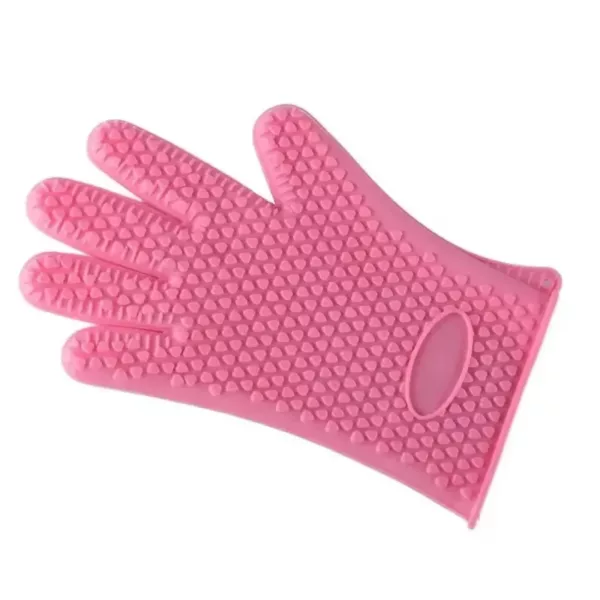 Gant barbecue anti chaleur silicone texturé – Image 12