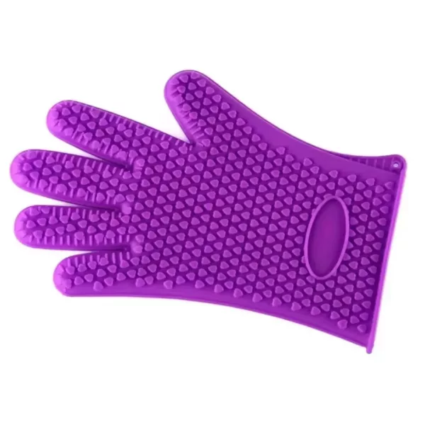 Gant barbecue anti chaleur silicone texturé – Image 15