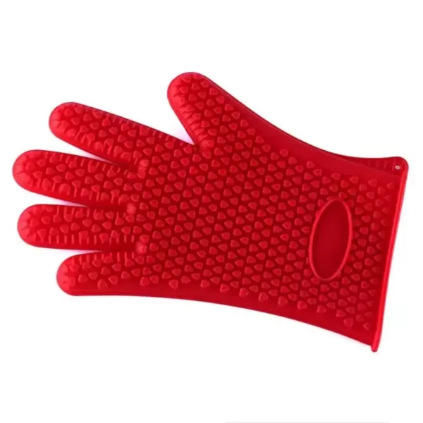 Gant barbecue anti chaleur silicone texturé – Image 17