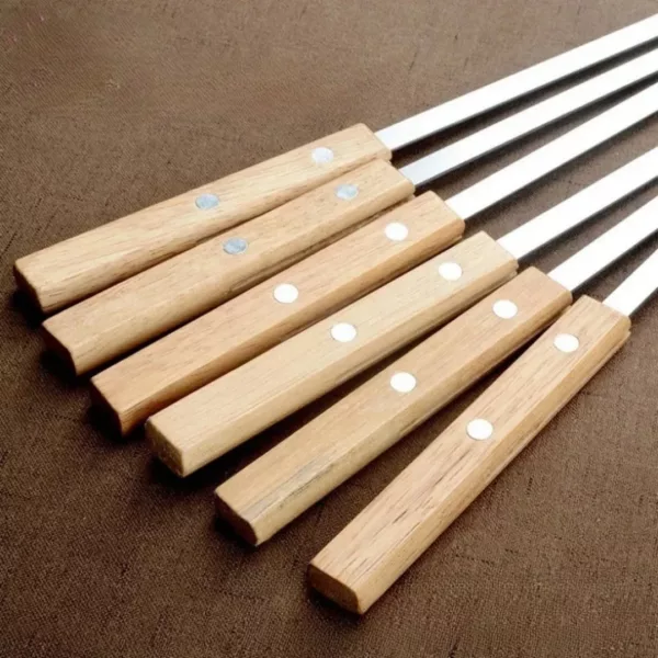 Brochettes métal réutilisables avec embout plat – Image 2