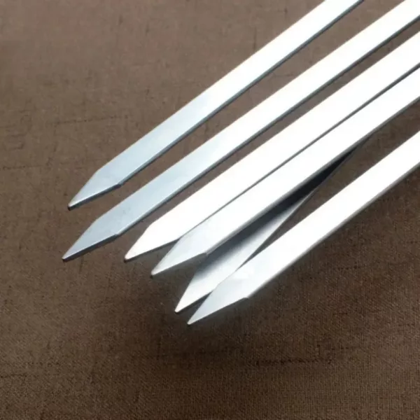 Brochettes métal réutilisables avec embout plat – Image 3