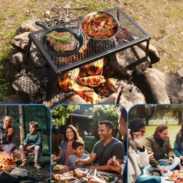 Grille barbecue pliable pour feu de bois – Image 3