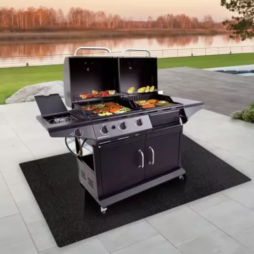 Tapis de sol ignifugé pour barbecue