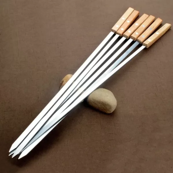 Brochettes métal réutilisables avec embout plat – Image 4
