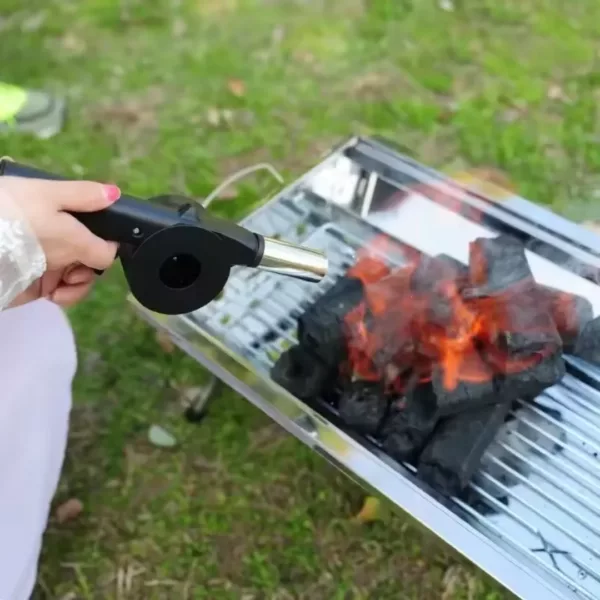 Souffleur manuel pour allumer charbon barbecue – Image 3