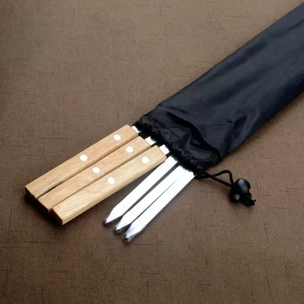 Brochettes métal réutilisables avec embout plat – Image 5