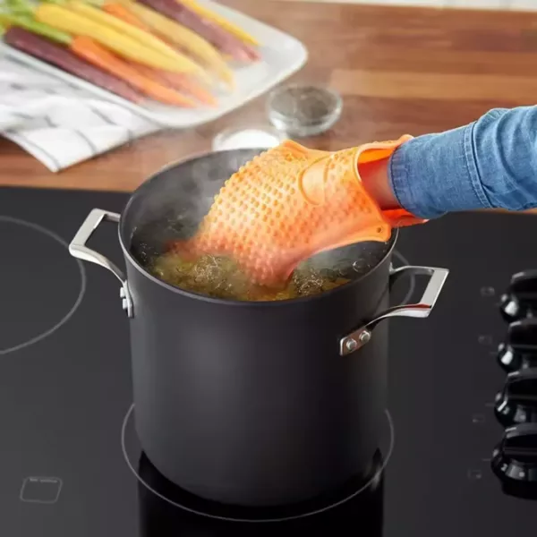 Gant barbecue anti chaleur silicone texturé – Image 5