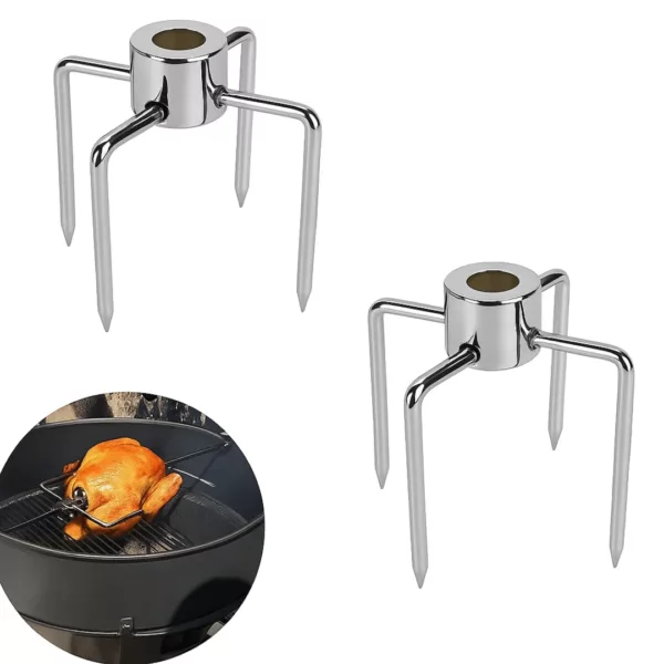 Brochette tournante manuelle pour barbecue charbon – Image 6