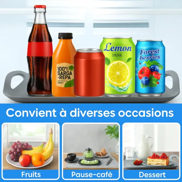 Plateau service extérieur antidérapant repas jardin – Image 6