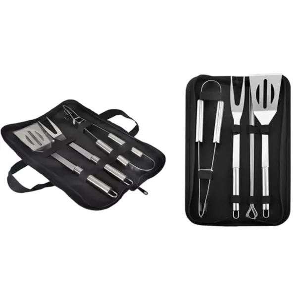 Kit ustensiles barbecue enroulable avec pochette – Image 6