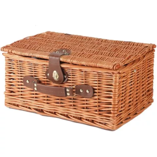 Panier pique-nique osier avec vaisselle incluse