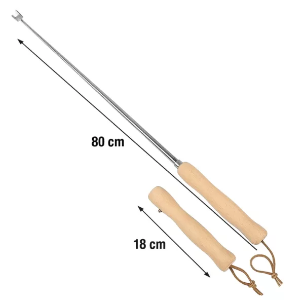 Fourchette barbecue télescopique manche bois – Image 8