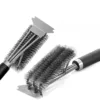 Brosse barbecue inox avec grattoir intégré