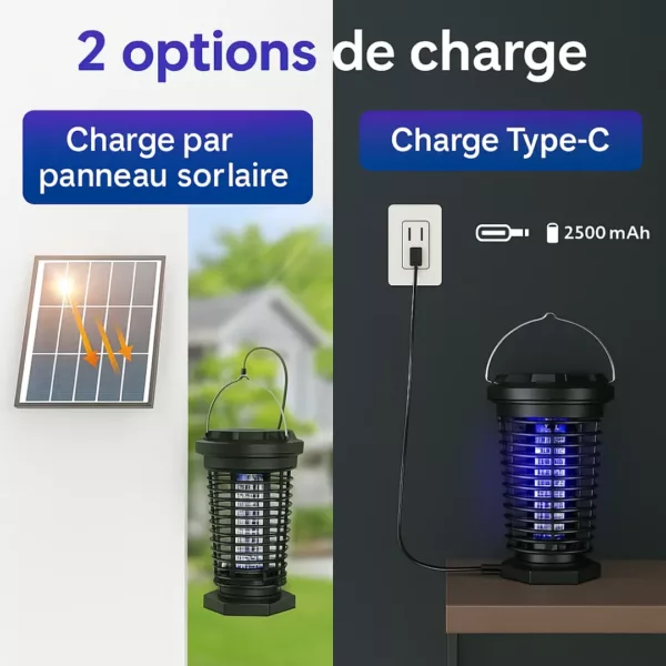 Lampe anti-insectes rechargeable pour dîner jardin – Image 6