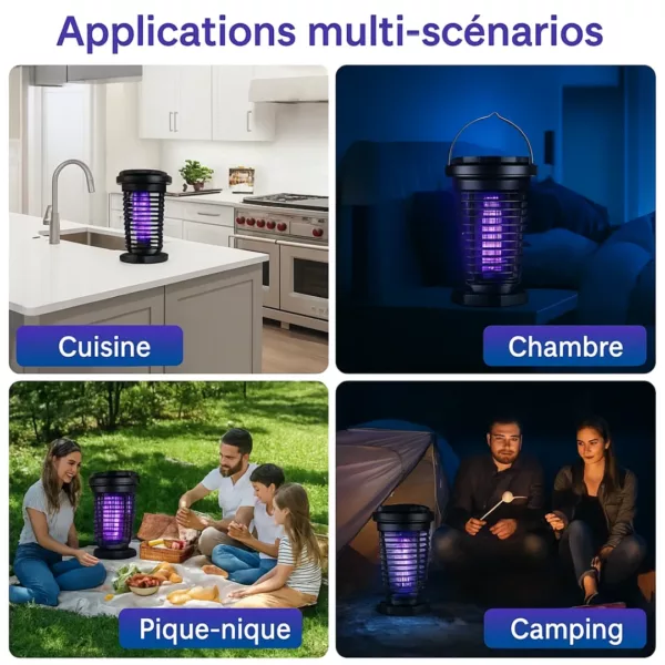 Lampe anti-insectes rechargeable pour dîner jardin – Image 5