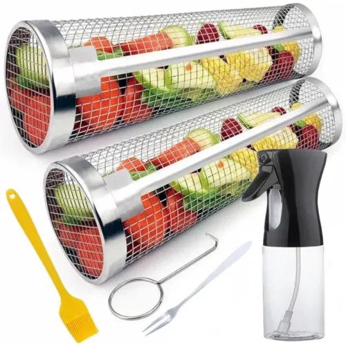 Panier cuisson légumes pour barbecue acier