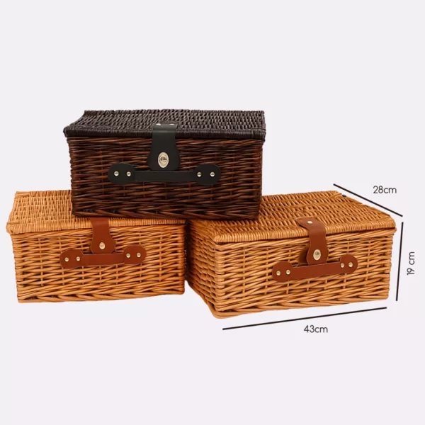 Panier pique-nique osier avec vaisselle incluse – Image 3