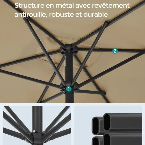 Parasol de table déporté pour repas extérieur – Image 4