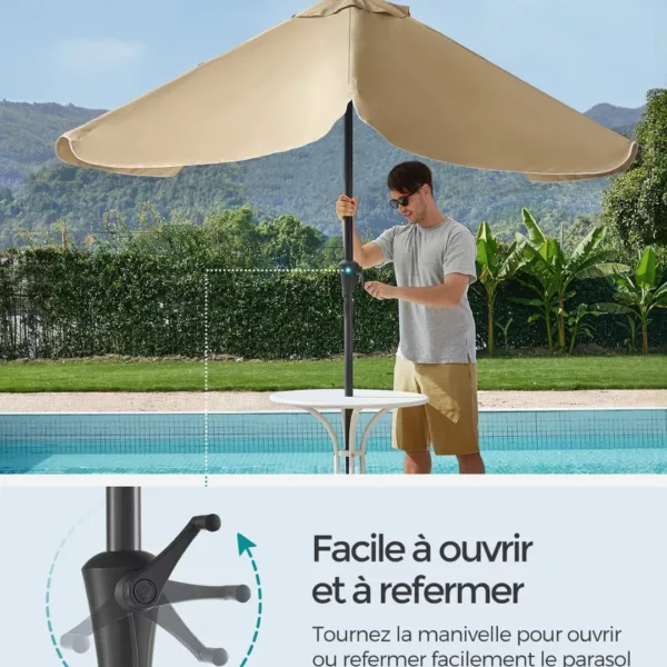 Parasol de table déporté pour repas extérieur – Image 2