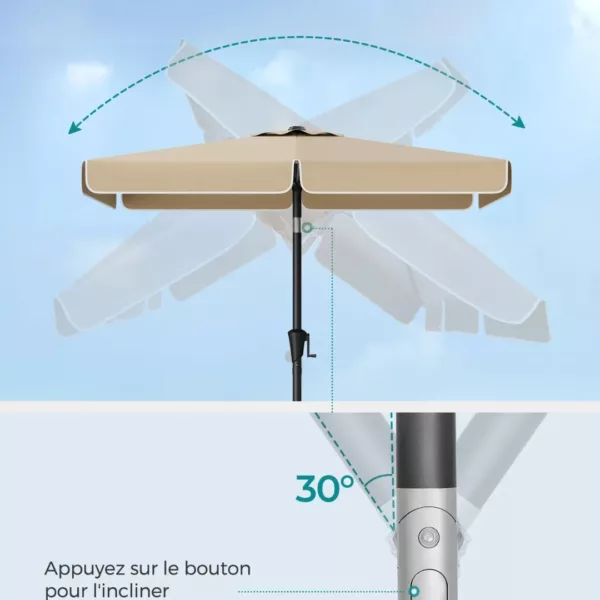 Parasol de table déporté pour repas extérieur – Image 3