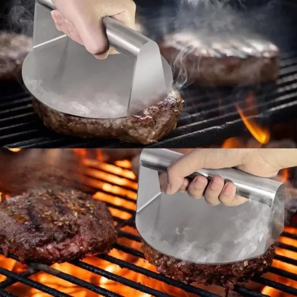 Presse hamburger inox pour barbecue maison – Image 2