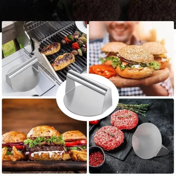 Presse hamburger inox pour barbecue maison – Image 4