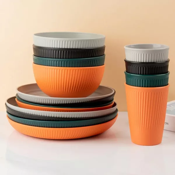 Set vaisselle incassable pour repas terrasse – Image 2