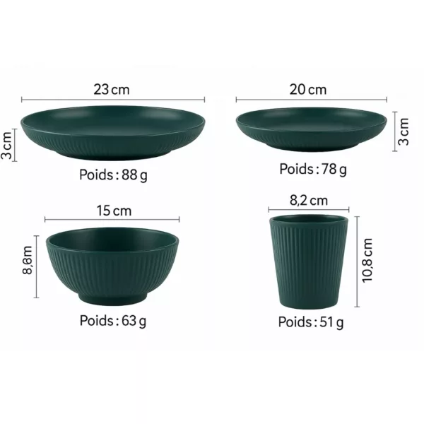 Set vaisselle incassable pour repas terrasse – Image 6
