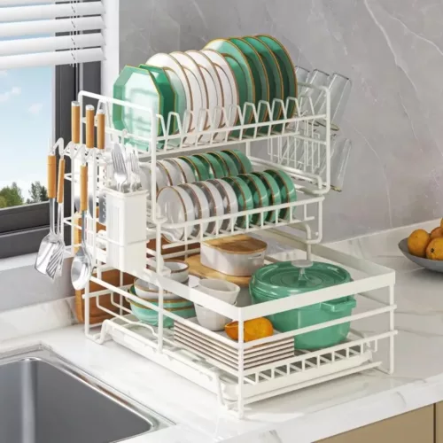 Support assiettes empilables pour buffet extérieur