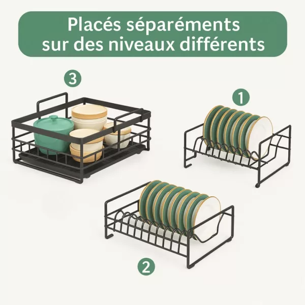 Support assiettes empilables pour buffet extérieur – Image 4