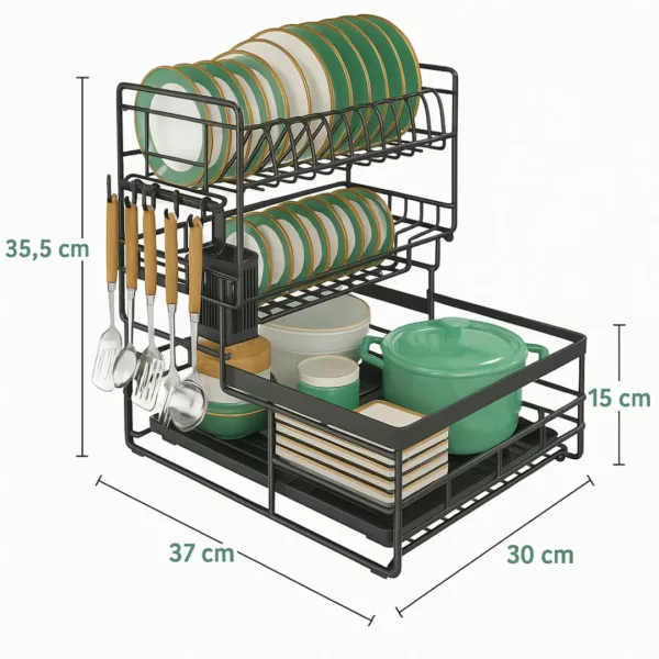 Support assiettes empilables pour buffet extérieur – Image 5