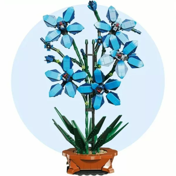 Lego orchidée tropicale tiges longues feuillage dense