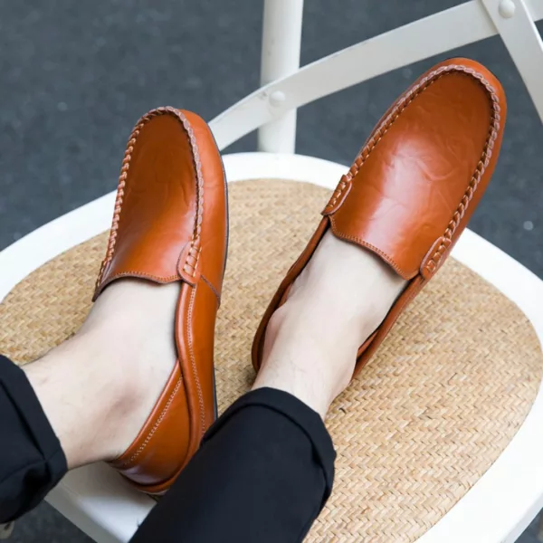 Mocassin cuir lisse homme classique – Image 3