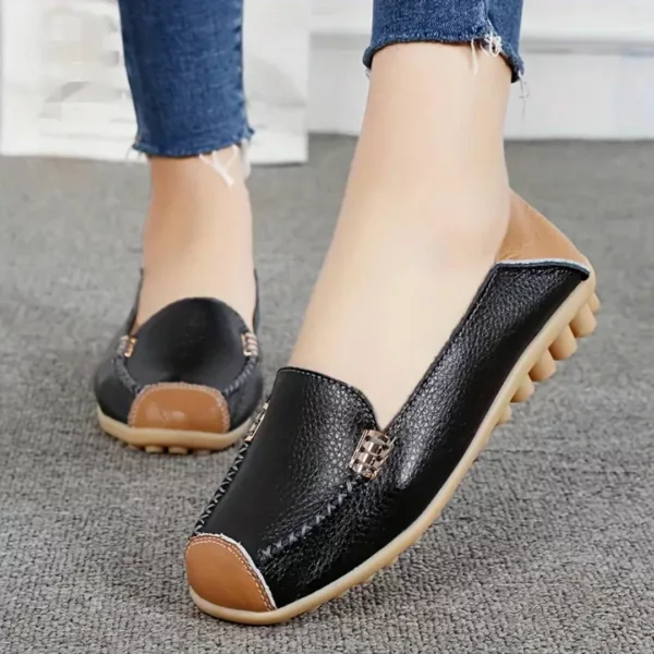 Mocassin femme couture contrastée semelle souple – Image 4