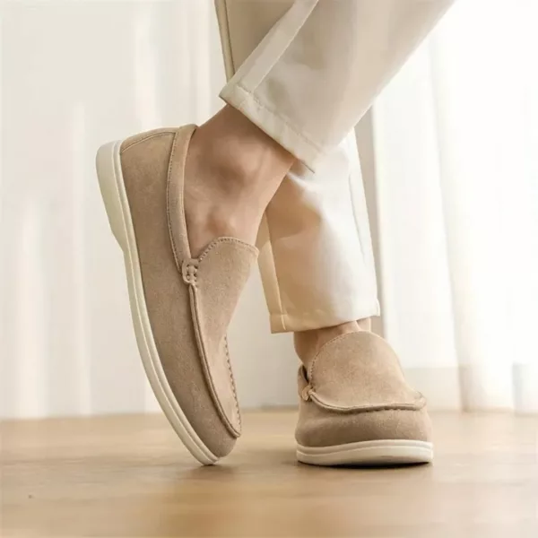 Mocassin homme minimaliste semelle blanche – Image 3