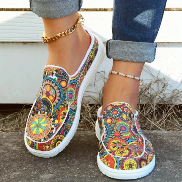 Slip-on femme mandala semelle épaisse – Image 2