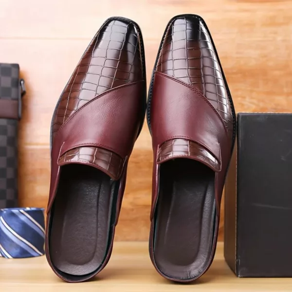 Mocassin homme ouvert croco bicolore – Image 22
