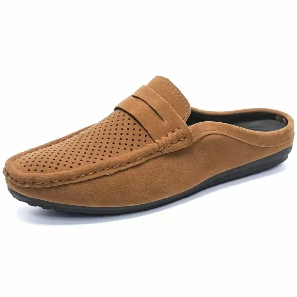Mocassin homme ouvert daim perforé – Image 7