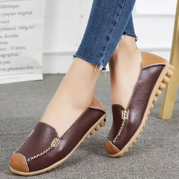 Mocassin femme couture contrastée semelle souple – Image 7