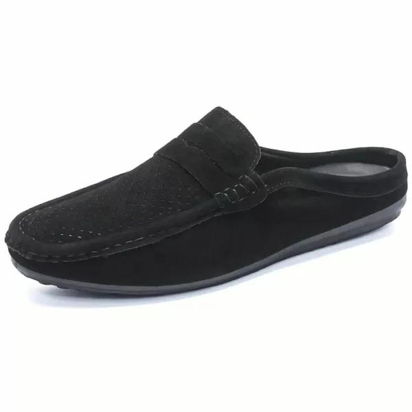 Mocassin homme ouvert daim perforé – Image 8