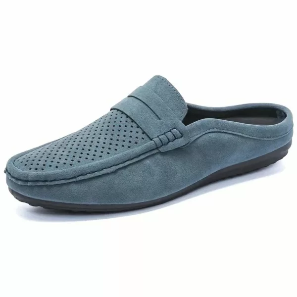 Mocassin homme ouvert daim perforé – Image 9