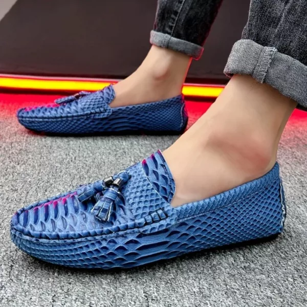 Mocassin homme serpent à glands luxe – Image 18