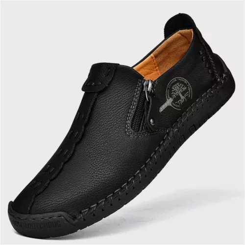 Mocassin homme zip style vintage