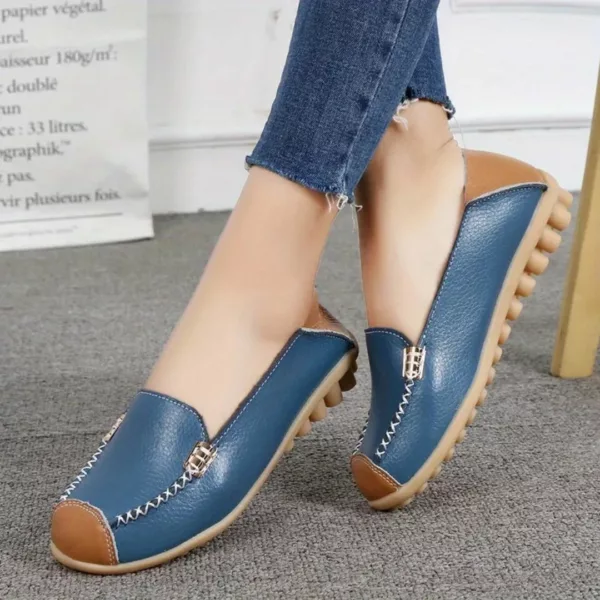 Mocassin femme couture contrastée semelle souple – Image 5