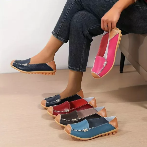 Mocassin femme couture contrastée semelle souple – Image 15