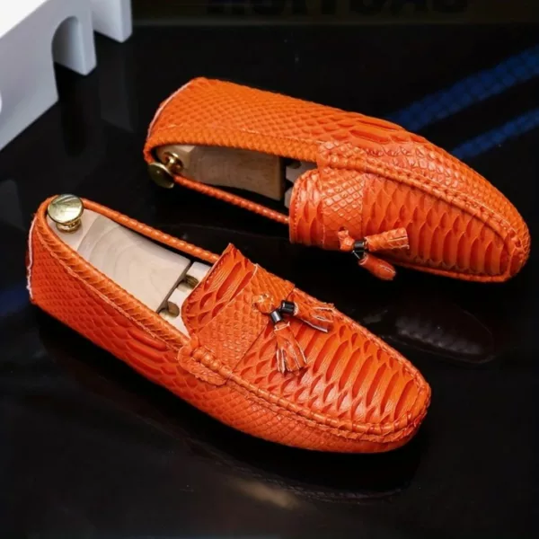 Mocassin homme serpent à glands luxe – Image 11